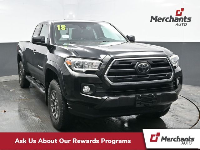 Black 2018 Toyota Tacoma SR5 V6 Access Cab 4WD Pickup Truck Four-Wheel Drive 6-Speed Automatic