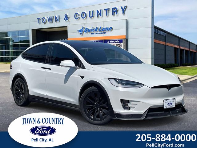 Pearl White Multi-Coat 2021 Tesla Model X Long Range Plus AWD SUV / Crossover All-Wheel Drive 1-Speed Automatic