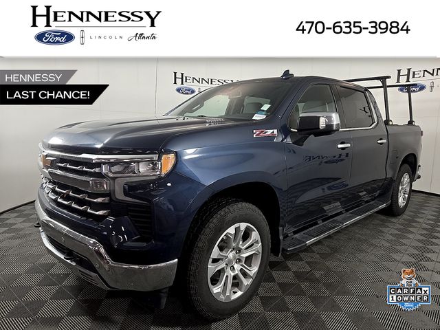 Blue Metallic 2023 Chevrolet Silverado 1500 Pickup Truck Four-Wheel Drive Automatic