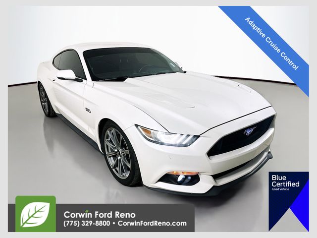 White Platinum Clearcoat Metallic 2017 Ford Mustang Coupe Rear-Wheel Drive 6-Speed Automatic