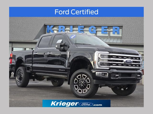 Agate Black Metallic 2024 Ford F-250 Super Duty Platinum Crew Cab 4WD Pickup Truck Four-Wheel Drive Automatic