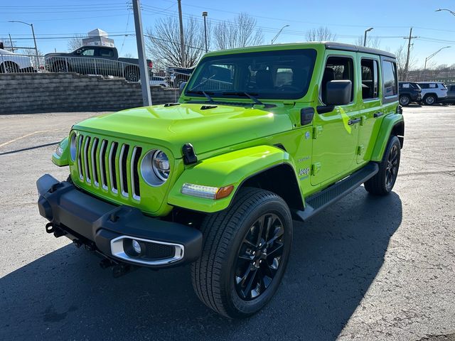 Certified 2021 Jeep Wrangler Unlimited Sahara 4xe with VIN 1C4JJXP6XMW783030 for sale in Kansas City