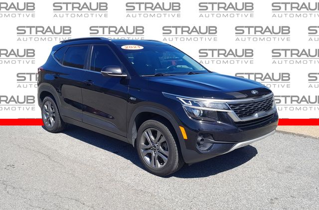 Cherry Black 2021 Kia Seltos S AWD SUV / Crossover All-Wheel Drive Continuously Variable Transmission