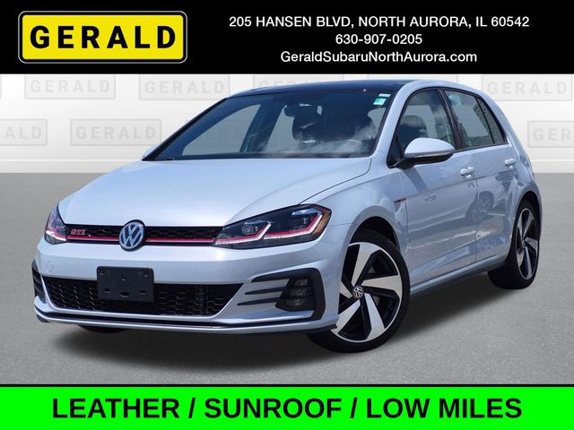 White Silver Metallic 2019 Volkswagen Golf GTI Hatchback Front-Wheel Drive 7-Speed Dual Clutch