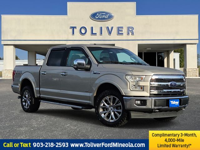 White Gold 2017 Ford F-150 Lariat SuperCrew 4WD Pickup Truck Four-Wheel Drive Automatic