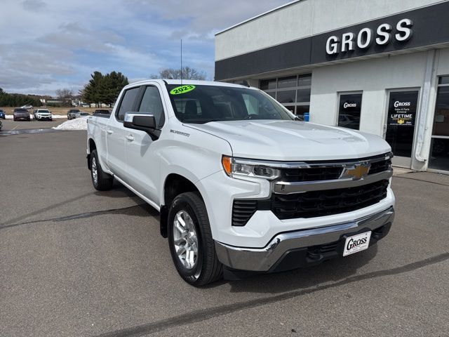 Summit White 2023 Chevrolet Silverado 1500 LT Crew Cab 4WD Pickup Truck Four-Wheel Drive Automatic