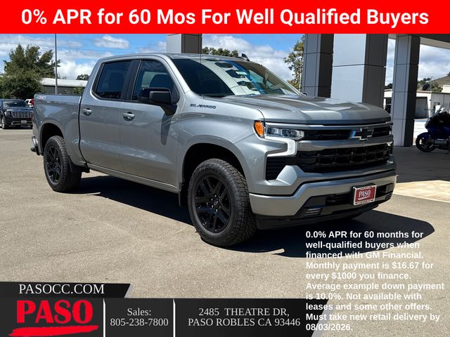 Sterling Gray Metallic 2026 Chevrolet Silverado 1500 Pickup Truck Four-Wheel Drive Automatic