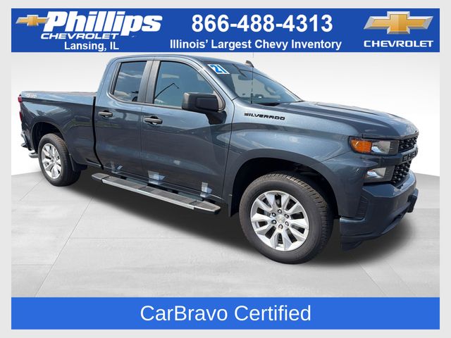 Shadow Gray Metallic 2021 Chevrolet Silverado 1500 Pickup Truck Four-Wheel Drive 6-Speed Automatic Overdrive