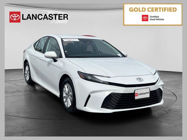 White 2025 Toyota Camry LE FWD Sedan Front-Wheel Drive Continuously Variable Transmission
