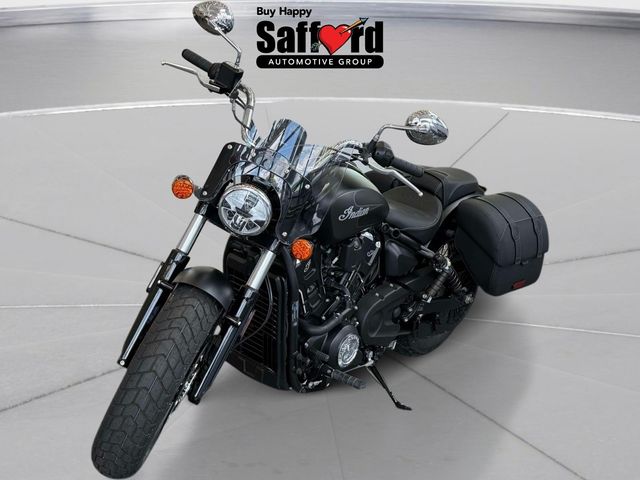 2025 Indian Super Black Smoke with Graphics Scout Bobber