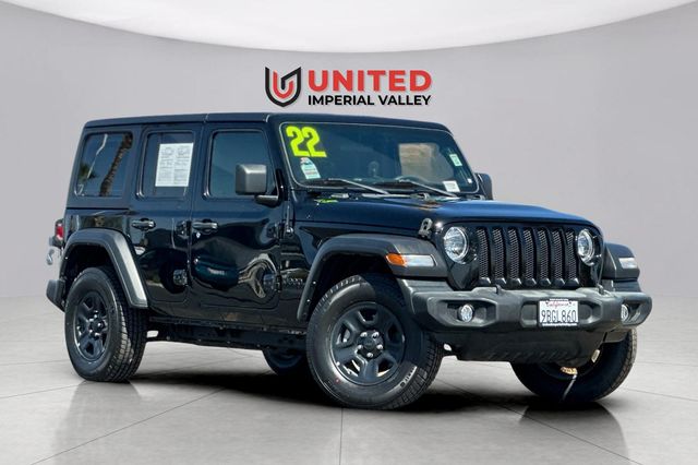 Black Clearcoat 2022 Jeep Wrangler Unlimited Sport 4WD SUV / Crossover Four-Wheel Drive 8-Speed Automatic