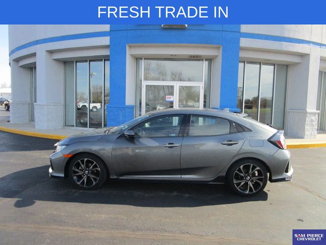 Silver 2019 Honda Civic Hatchback Sport FWD Hatchback Front-Wheel Drive 6-Speed Manual