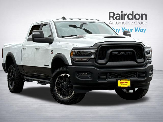 Bright White Clearcoat 2024 RAM 2500 Rebel Crew Cab 4WD Pickup Truck Four-Wheel Drive 6-Speed Automatic