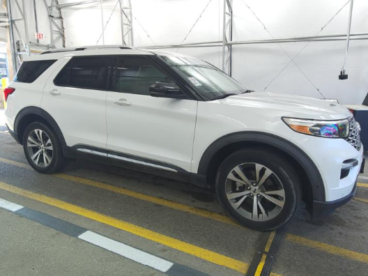 White Metallic 2020 Ford Explorer Platinum AWD SUV / Crossover All-Wheel Drive Automatic
