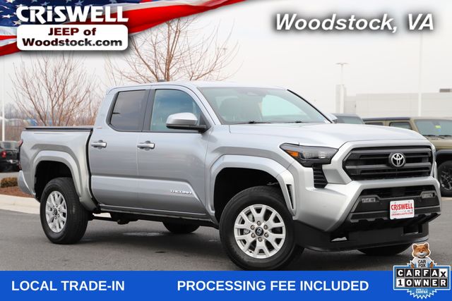 Celestial Silver Metallic 2024 Toyota Tacoma SR5 Double Cab 4WD Pickup Truck Four-Wheel Drive 8-Speed Automatic