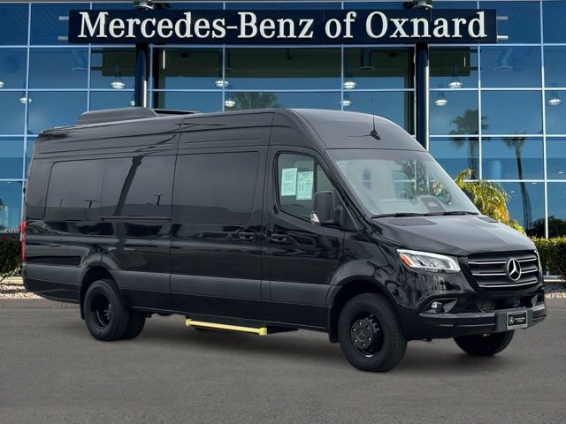 Obsidian Black Metallic 2025 Mercedes-Benz Sprinter Cargo 3500XD 170 High Roof Extended RWD Van Rear-Wheel Drive 9-Speed Automatic