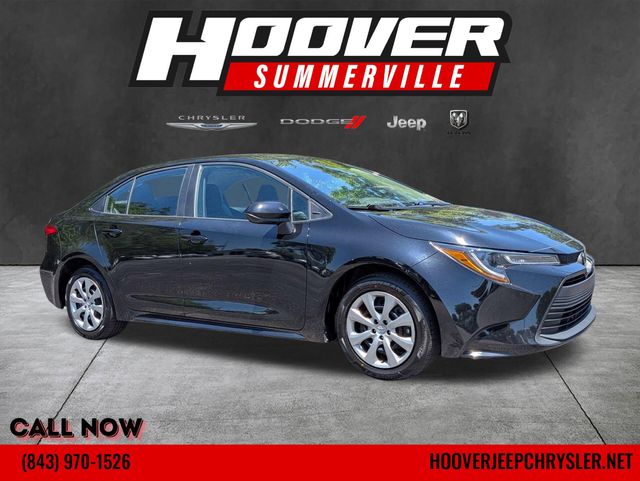 Midnight Black Metallic 2024 Toyota Corolla LE FWD Sedan Front-Wheel Drive Continuously Variable Transmission