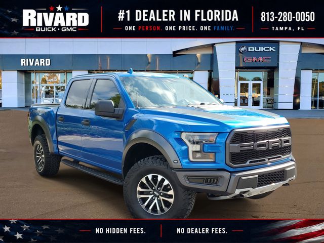 Blue Metallic 2019 Ford F-150 Raptor SuperCrew 4WD Pickup Truck Four-Wheel Drive Automatic