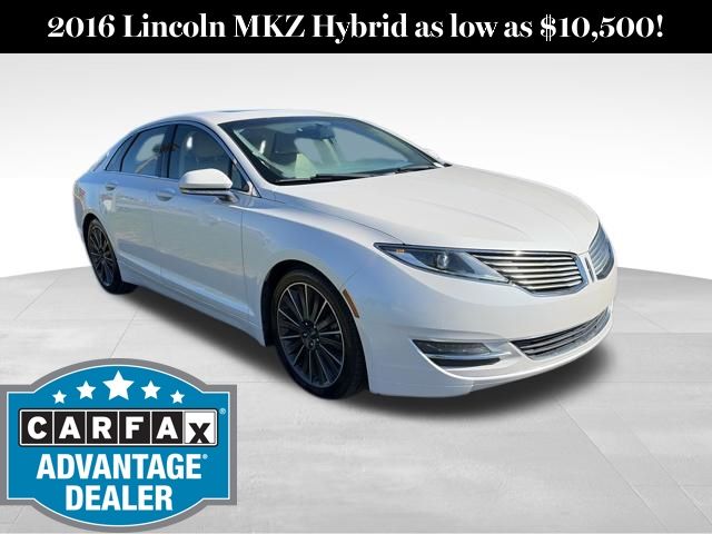 White Platinum Clearcoat Metallic 2016 Lincoln MKZ Hybrid FWD Sedan Front-Wheel Drive Continuously Variable Transmission