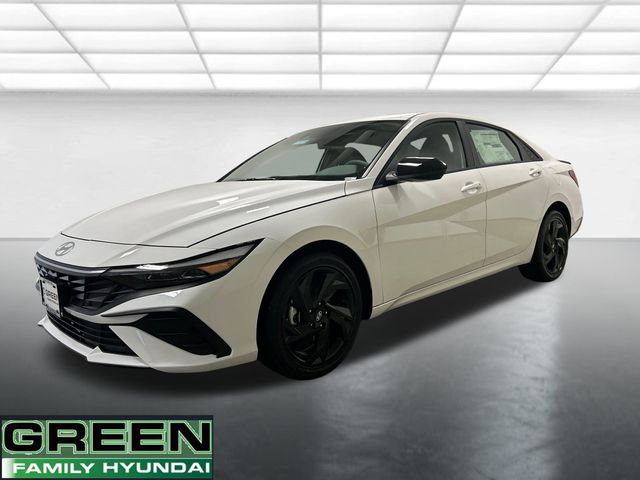 Serenity White 2026 Hyundai Elantra Sedan Front-Wheel Drive Continuously Variable Transmission