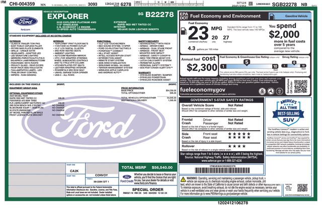2025 Ford Explorer Platinum