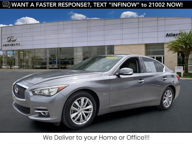 Gray (Graphite Shadow) 2016 INFINITI Q50 Sedan All-Wheel Drive 7-Speed Automatic