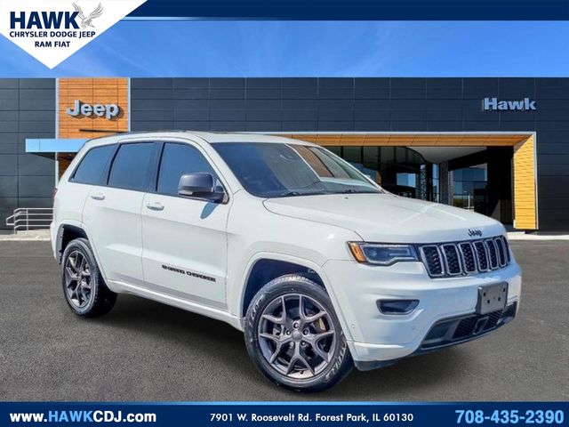 Bright White Clearcoat 2021 Jeep Grand Cherokee 80th Anniversary Edition 4WD SUV / Crossover Four-Wheel Drive 8-Speed Automatic
