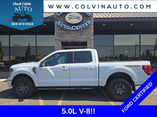Space White Metallic 2025 Ford F-150 Pickup Truck Four-Wheel Drive Automatic