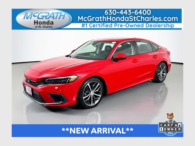 Rallye Red 2023 Honda Civic Sedan Front-Wheel Drive Continuously Variable Transmission