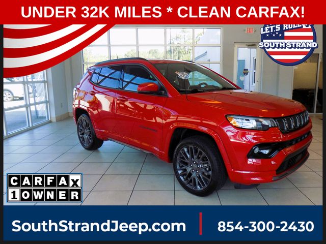 Redline Pearlcoat 2022 Jeep Compass SUV / Crossover Four-Wheel Drive 9-Speed Automatic