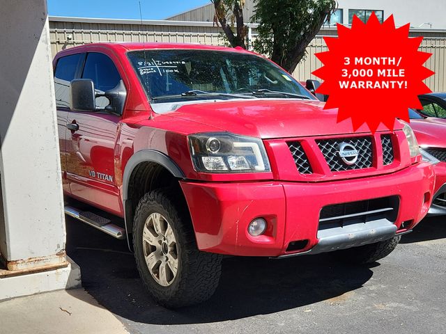 Red Alert Metallic 2012 Nissan Titan Pickup Truck Four-Wheel Drive 5-Speed Automatic