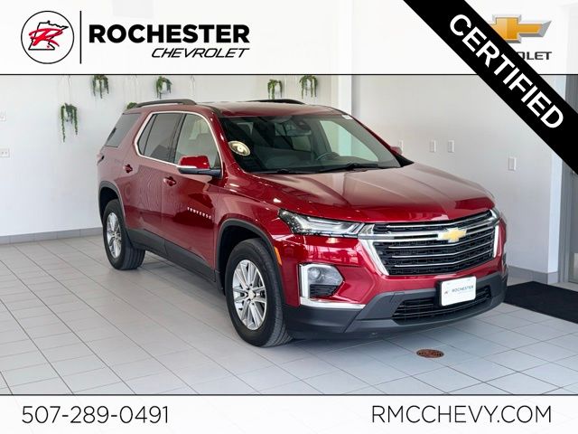 Radiant Red 2023 Chevrolet Traverse SUV / Crossover Four-Wheel Drive 9-Speed Automatic