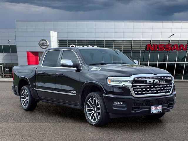 Diamond Black Crystal Pearlcoat 2025 RAM 1500 Limited Crew Cab 4WD Pickup Truck Four-Wheel Drive 8-Speed Automatic
