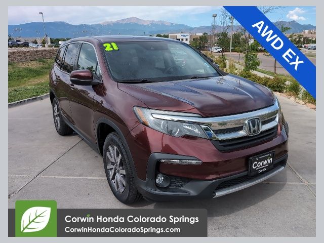 Red (Deep Scarlet Pearl) 2021 Honda Pilot SUV / Crossover All-Wheel Drive 9-Speed Automatic
