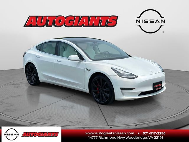 Pearl White Multi-Coat 2020 Tesla Model 3 Sedan All-Wheel Drive 1-Speed Automatic