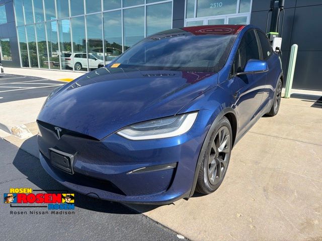 Deep Blue Metallic 2022 Tesla Model X SUV / Crossover All-Wheel Drive 1-Speed Automatic