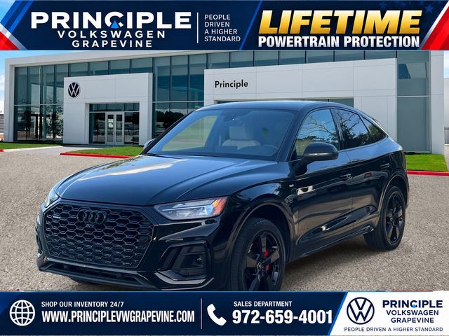 Mythos Black Metallic 2023 Audi Q5 Sportback Sedan All-Wheel Drive 7-Speed Automatic