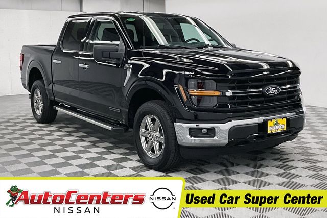 Agate Black Metallic 2024 Ford F-150 XLT SuperCrew 4WD Pickup Truck Four-Wheel Drive 10-Speed Automatic