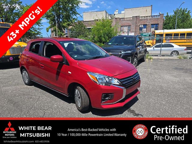 Infrared Metallic 2024 Mitsubishi Mirage Hatchback Front-Wheel Drive Continuously Variable Transmission