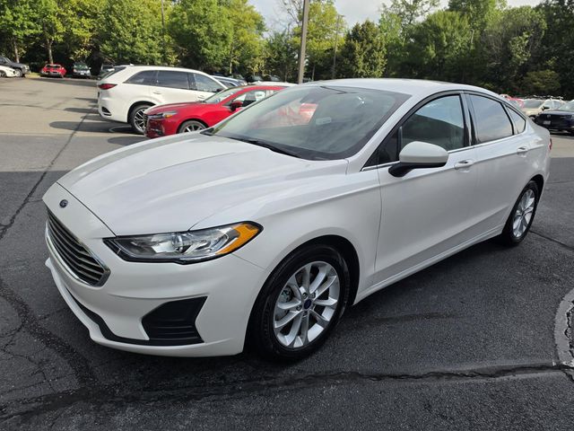 White Platinum Metallic Tri-Coat 2019 Ford Fusion Sedan Front-Wheel Drive 6-Speed Automatic