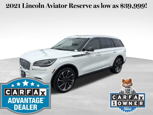 White 2021 Lincoln Aviator SUV / Crossover All-Wheel Drive Automatic
