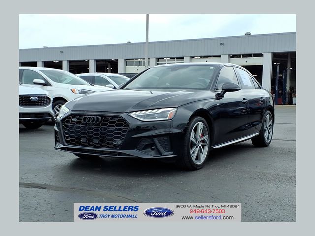 Black Metallic 2023 Audi A4 Sedan All-Wheel Drive 7-Speed Automatic