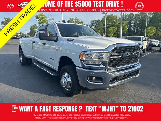 Bright White Clearcoat 2024 RAM 3500 Big Horn Crew Cab LB DRW 4WD Pickup Truck Four-Wheel Drive 6-Speed Automatic
