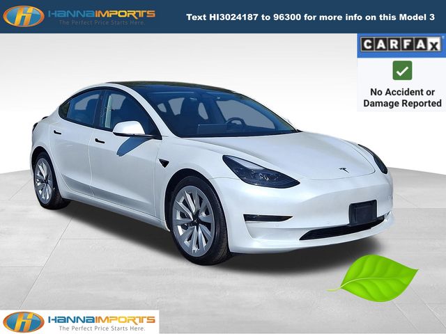Pearl White Multi-Coat 2022 Tesla Model 3 Long Range AWD Sedan All-Wheel Drive 1-Speed Automatic