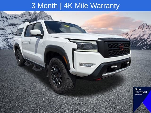 Glacier White 2023 Nissan Frontier PRO-4X Crew Cab 4WD Pickup Truck Four-Wheel Drive 9-Speed Automatic