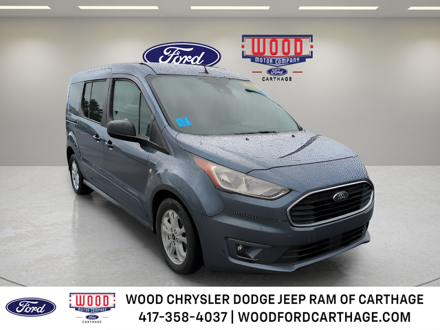 Blue Metallic 2019 Ford Transit Connect Wagon XLT LWB FWD with Rear Cargo Doors Van Front-Wheel Drive 8-Speed Automatic