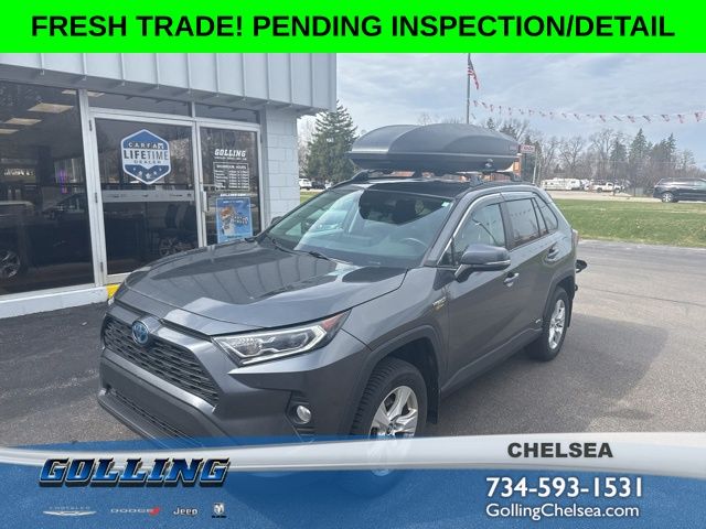Gray 2021 Toyota RAV4 Hybrid XLE AWD SUV / Crossover All-Wheel Drive Continuously Variable Transmission