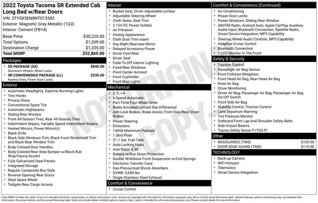 Used 2022 Toyota Tacoma Truck