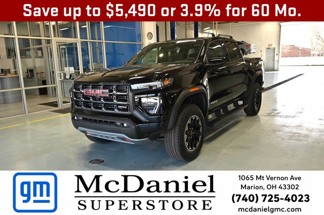Onyx Black 2026 GMC Canyon AT4 Crew Cab 4WD Pickup Truck Four-Wheel Drive 8-Speed Automatic