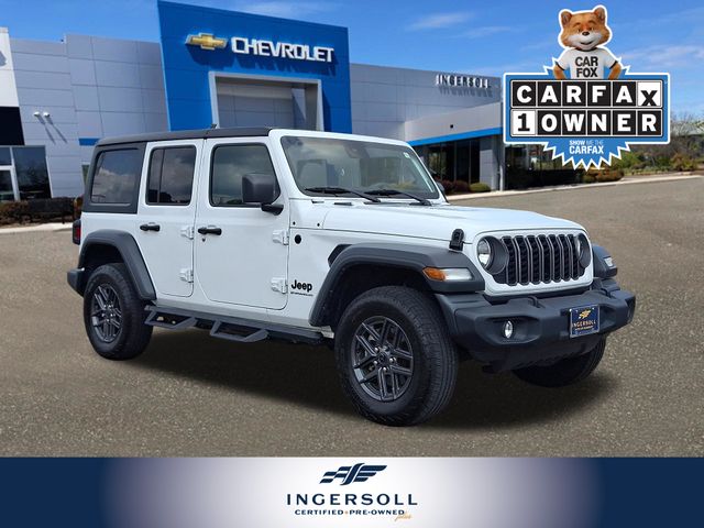 Bright White Clearcoat 2025 Jeep Wrangler SUV / Crossover Four-Wheel Drive 6-Speed Manual